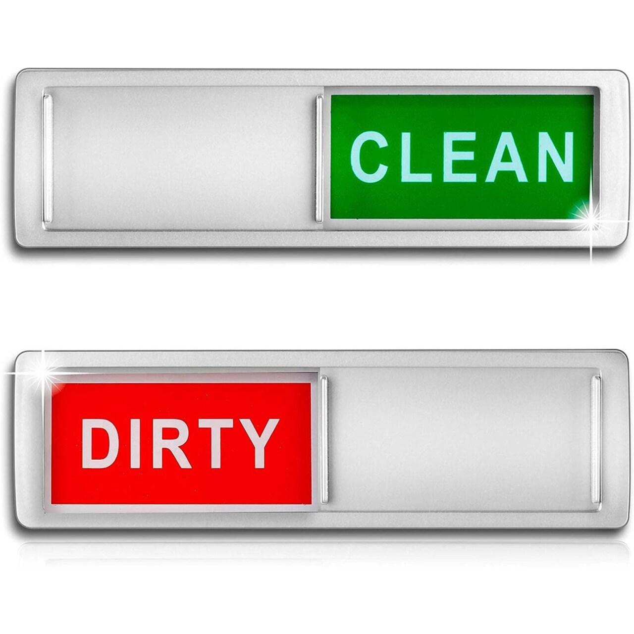 Clean Dirty Dishwasher Sign - Sleek Design - Kitchen Gadgets - Heavy Duty Magnet With Optional Stickers
